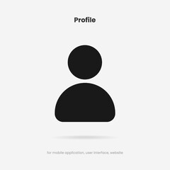 Aufkleber - Friend, people, contact, profile, user icon emblem symbol. Person, human, avatar sign symbol for website mobile app UI UX.