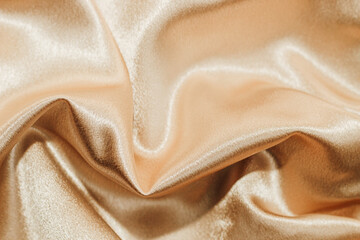 Gold silk fabric texture, Satin fashion Background for content