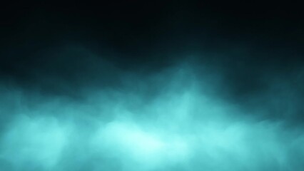 Wall Mural - dark turquoise blue smoke cloud seamless looping background.