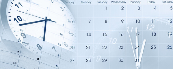 Wall Mural - clocks and calendars