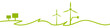 Erneuerbare Energie Grün Welle Wellen Band Banner