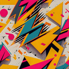 Wall Mural - 80s and 90s pattern,granular texture, background, illustration