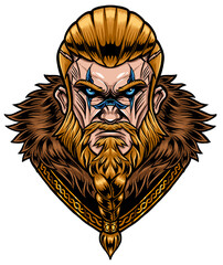 Wall Mural - Viking illustration png