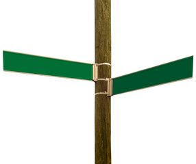 Wall Mural - Isolated street signs on telephone pole.