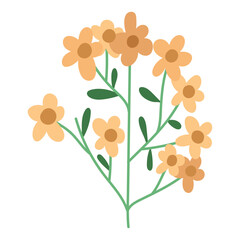 Wall Mural - yellow flowers icon