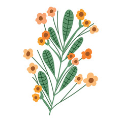 Sticker - flowers and leaves icon