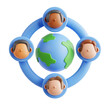 © zulfa - 3d world solidarity icon