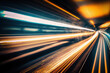 © The 2R Artificiality - Abstract high speed technological motion blur on a computer screen. Generative AI