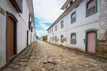 Cobble Stone Street In Paraty At Costa Verde