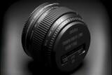Fototapeta Psy - ﻿A black camera lens - Generative AI