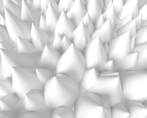 Wall Mural - Three dimensional model. Pointed white peaks.