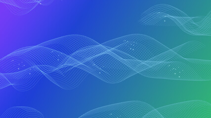 The abstract particle gradient wave. Big data.  geometric futuristic  digital background.