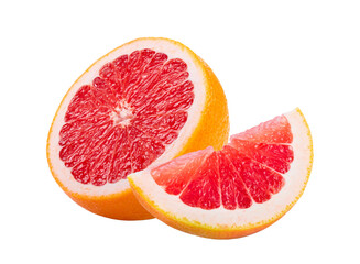 Wall Mural - pink grapefruit citrus fruit isolated on transparent png