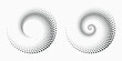 © cnh - Halftone logo set. Circular dotted logo isolated on the white background. Garment fabric design. Halftone circle dots texture. Vector design element for various purposes.