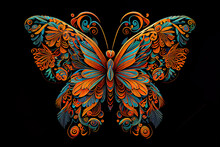 Butterfly Ethnic Ornamental Ornaments Painting