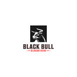 © a r s e n 23 - black bull logo template in white background