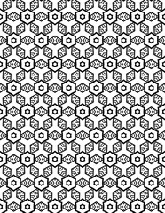 Black and white seamless pattern for coloring book