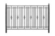Fence with wrought iron elements