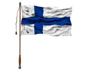 National Flag of Finland.  Background  with flag  of Finland