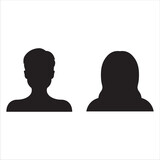 Fototapeta  - profile avatar man and woman icon, vector, illustration, symbol