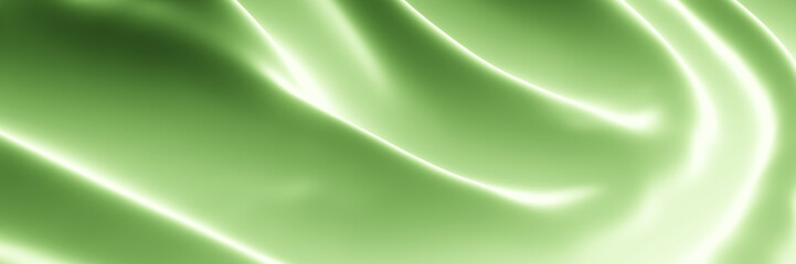 Wall Mural - Green abstract wave background.