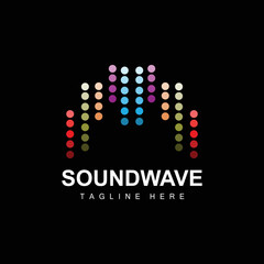 Wall Mural - Sound Wave Logo, And Sound Tone Vector Icon Template Music Brand Product