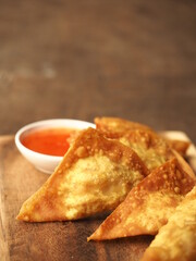 Canvas Print - crispy golden fried wontons