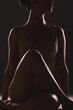 © C Davids/peopleimages.com - Beauty, body and silhouette of a woman in a studio with a creative, mysterious and seductive aesthetic. Art, fantasy and shadow figure of a female model with a sexy pose by a dark black background.