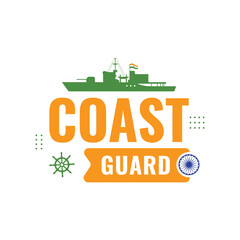 Indian Coast Guard Day Design Background For Greeting Moment