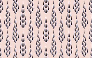 Wall Mural - Ethnic pattern ikat seamless. Tribal African Indian traditional embroidery vector background. Aztec fabric carpet batik ornament chevron textile decoration wallpaper