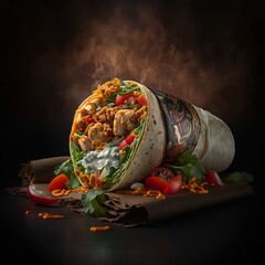 Wall Mural - Very delicious vegetable chicken roll