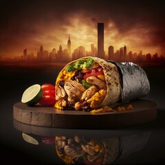 Wall Mural - Very delicious vegetable chicken roll