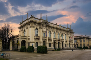 Canvas Print - piazza Leonardo da Vinci a Milano