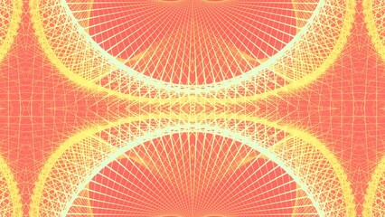 Fototapete - Elegant abstraction of a twisted wire construction. 3d rendering loop animation