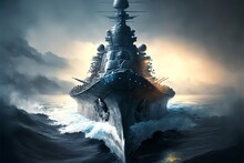 Modern Battleship Courtesy Of The Navy