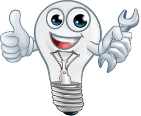 Poster - Light Bulb Cartoon Character Lightbulb Mascot