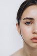 © Ananass - portrait of a young girl with clean skin without makeup, stylish minimalism and girlish beauty