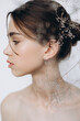 © Ananass - stylish portrait of a young 15-year-old model girl with natural light in a spacious photo studio