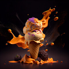 Wall Mural - chocolate cream cone