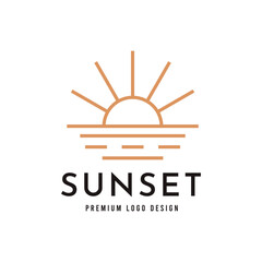 Wall Mural - Sun logo design vector template Icon symbol Illustration 