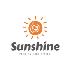 Sticker - Sun logo design vector template Icon symbol Illustration 