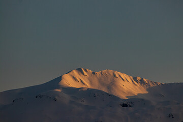 Sunrise in mountains, Bohinj valley, Slovenia