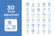 © vector squad - Film industry icons set vector design