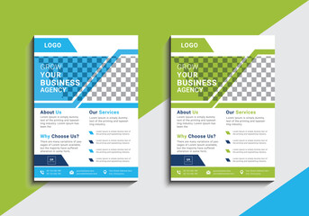 Modern and creative professional corporate business flyer template design in a4