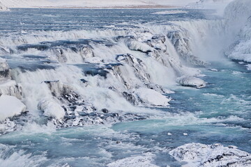 Canvas Print - ice on the river