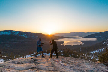 Sticker - couple in the mountains