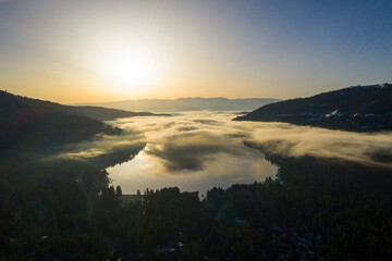 Wall Mural - sunset in the mountains