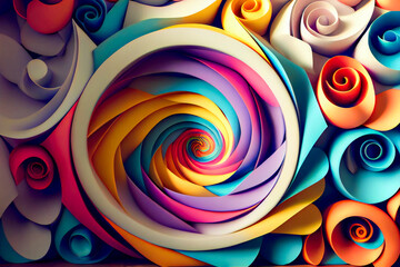 Wall Mural - abstract festive background with burning fantastic swirl. surreal 3d wallpaper background. generativ