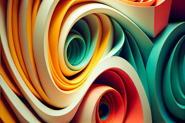 Wall Mural - abstract festive background with burning fantastic swirl. surreal 3d wallpaper background. generativ