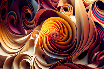 Wall Mural - abstract festive background with burning fantastic swirl. surreal 3d wallpaper background. generativ